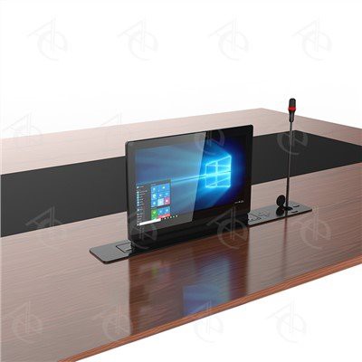 Màn hình 17 '' có thể thu vào có thể điều chỉnh bằng cơ giới với micrô có thể nâng lên
