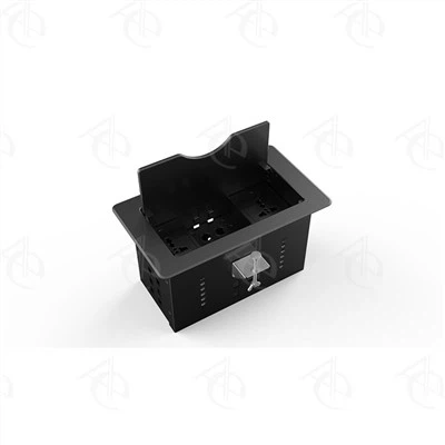 Loại hình chữ nhật Tấm bìa lật 2+6 Cổng cáp đa phương tiện Ổ cắm trên mặt bàn